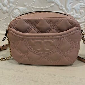Tory Burch Fleming Soft Camera Bag Pink Moon